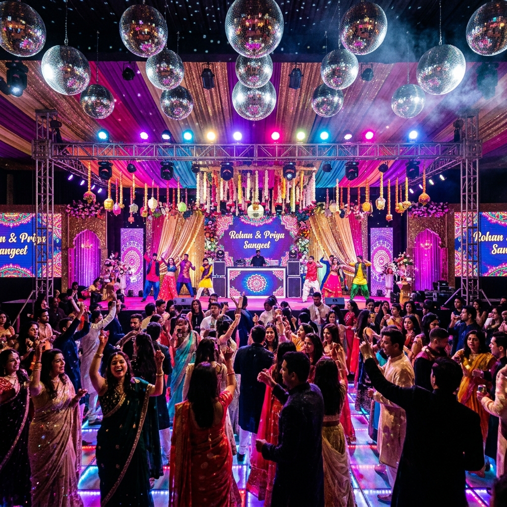 Sangeet decoration Lowell MA